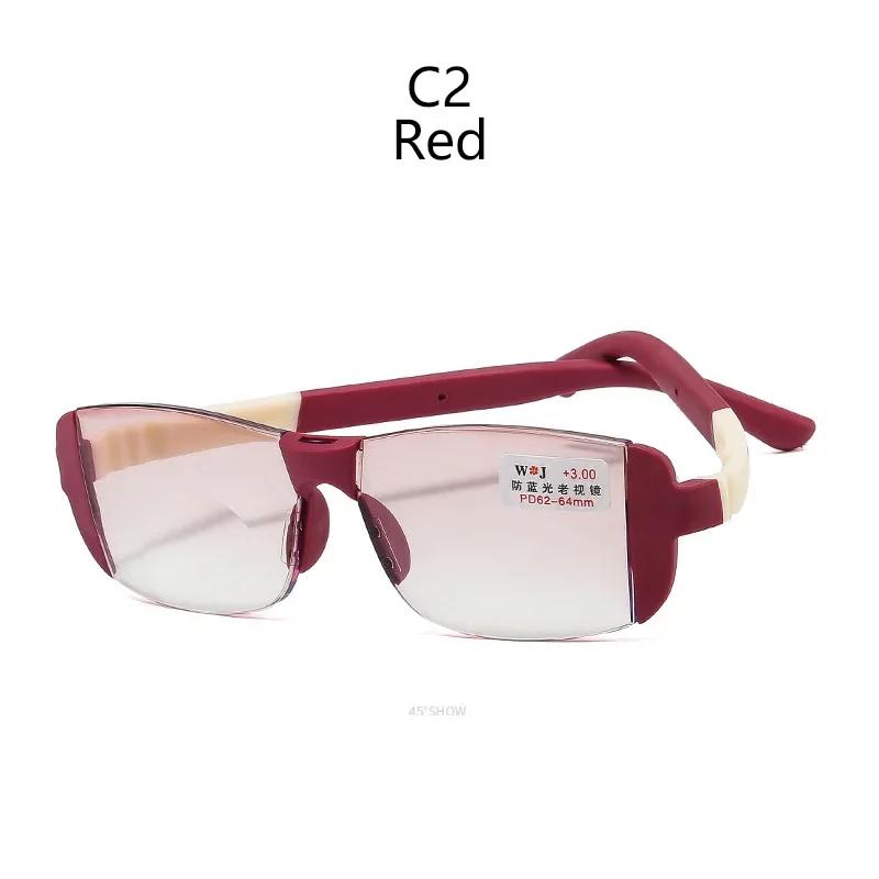 

TR Магнитотерапия Мультифокальные Без ободка Антисиние Бифокальные Очки для чтения Унисекс Двойной свет Уход за зрением Очки для пресбиопии 3