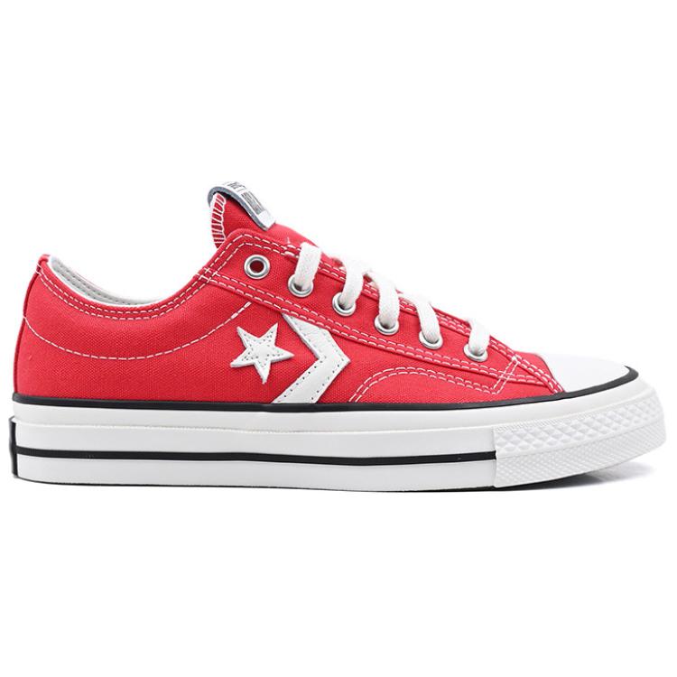 Converse Star Player 76 Couple Casual Versatile Trend Low-top Canvas Shoes Unisex Red and White