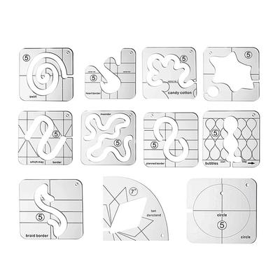 Set 11 Buc Șabloane Matlasare DIY Mașină de Cusut Casnică Acrilic Șabloane Riglă Seria 5 pentru Mașină DIY