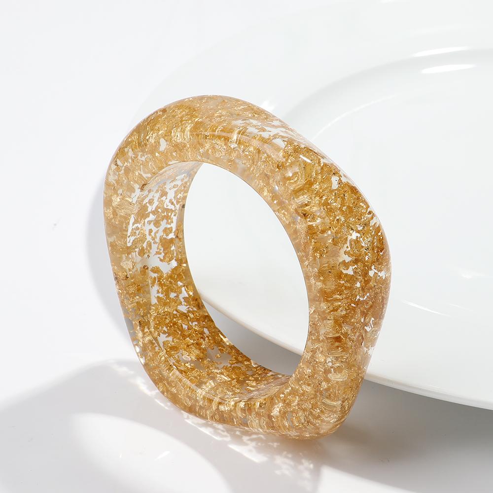 

Glitter Gold Color Acrylic Irregular Square Cuff Bracelets for Women Punk Chunky Geometric Wide Bangle Stackable Jewelry Gift