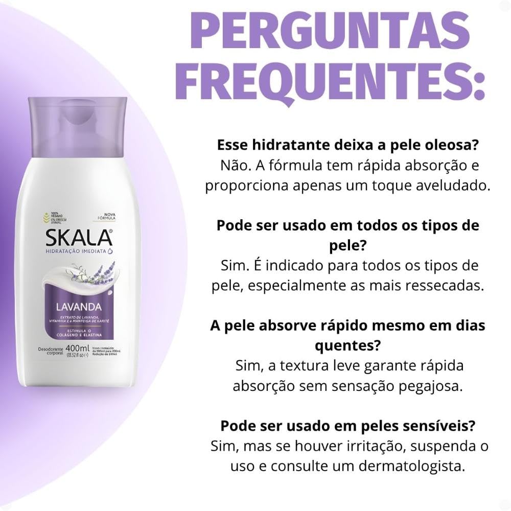 Skala Crema Idratante Corpo - Fiore di Lavanda 400ml Idratante Lavanda