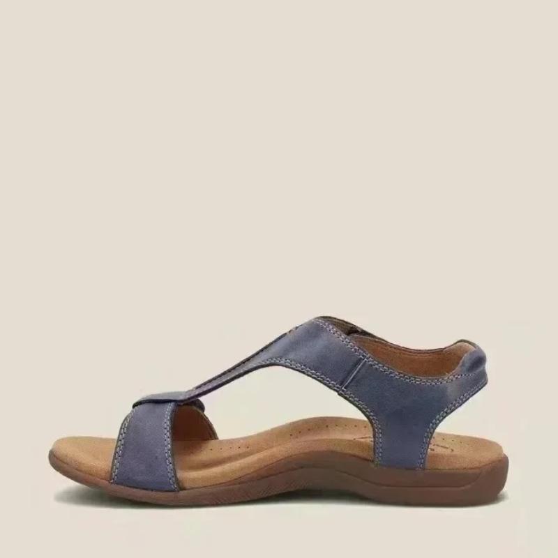 

2024 Новые женские летние удобные сандалии Женская мода Удобная повседневная пляжная обувь на танкетке 35 темно-синий