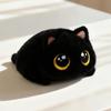 Chubby Black Cat Stuffed Plushie Squeezable Soft Cat Toy 1PC Perfect for Cat Lovers Collectible Gift Home Decoration