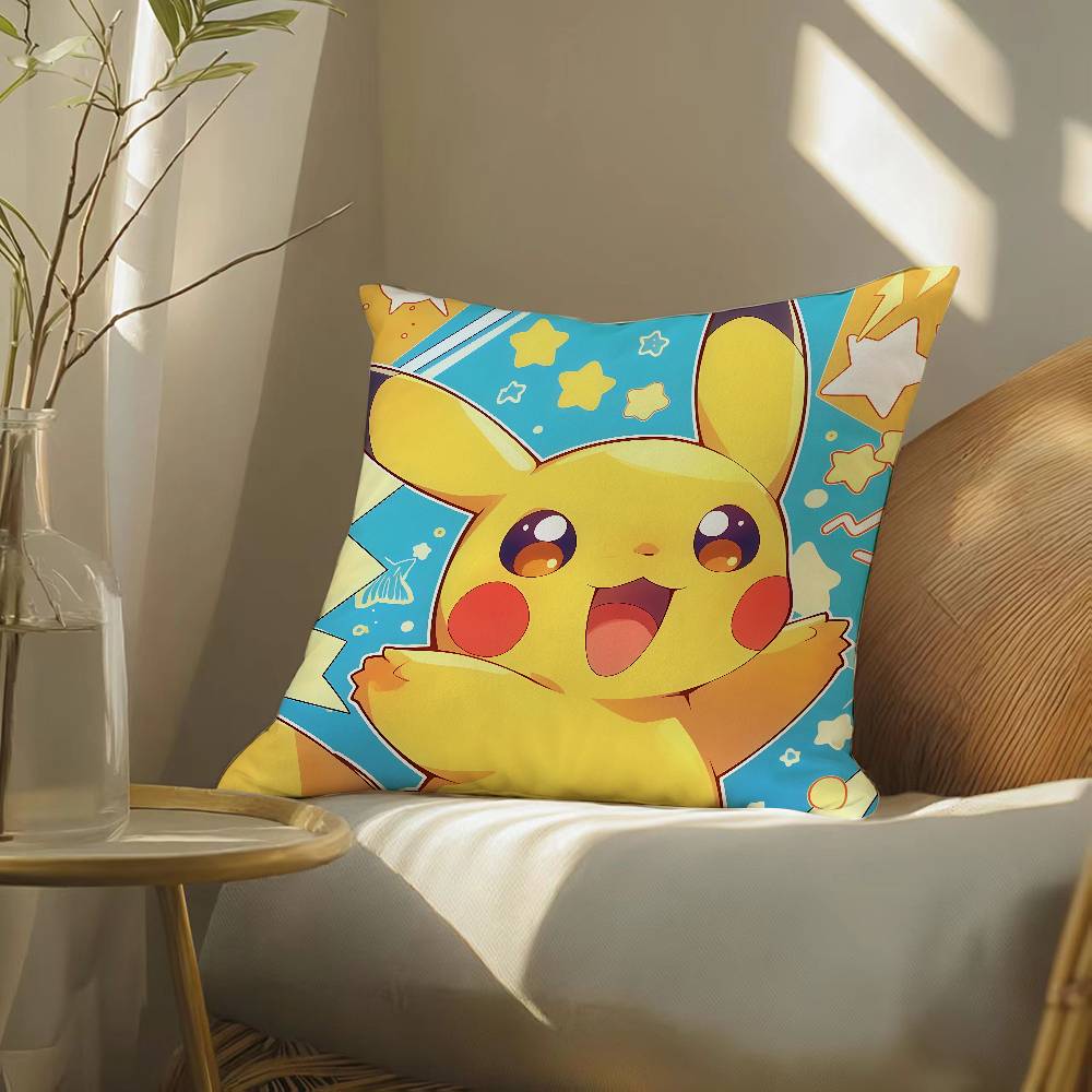 Pokemon Adventure Partners Anime Plush Pillow Cover Soft Short Plush Cushion Cover For Sofa Bedroom Home Decor Gift