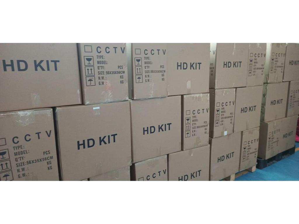 4-Channel AHD Camera Kit: Full-Color Night Vision, Warm Light, HD Bullet Camera, Outdoor Waterproof, 2MP DVR.