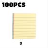 100/200 Pages of Horizontal Line Sticky Notes Colorful Posted It Note Pad Planner Sticker Notepad Memo Pad School Office Supply