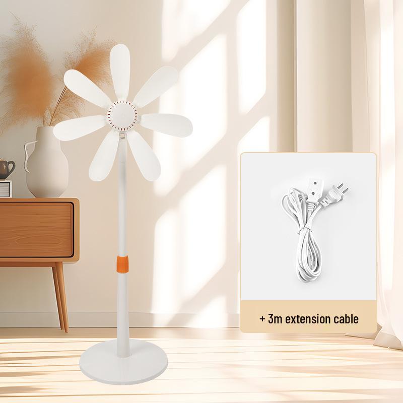 Quiet Small Electric Floor Fan with Soft Blades for Bedroom, Dorm, or Rental