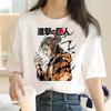 2025 Anime Attack Titan Pattern Harajuku T-shirt Casual Fashion Short Sleeve T-shirt Women's Retro Top T Shirt Aesthetic Clothes