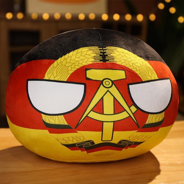 Cartoon Polandball Country Ball Toy Plush Pendant Plush Doll National Flag Ball USSR USA FRANCE RUSSIA UK JAPAN GERMANY ITALY