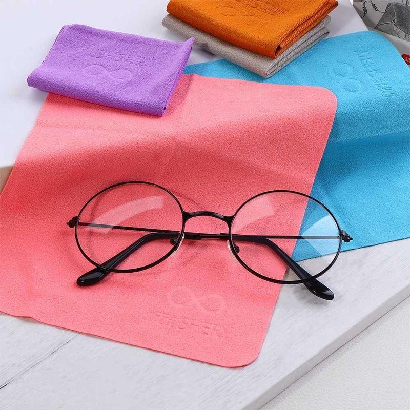 5 Stück/Los Weiches Wildleder Brillenputztuch Mikrofaser Brillenreiniger Brillenreiniger Reinigungstücher Linse Handy-Bildschirm Weiblich