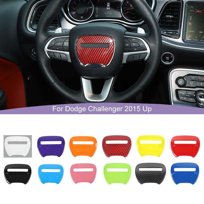

ABS центр рулевого колеса декоративная наклейка подходит для Dodge Challenger/Dodge Charger/Dodge Durango 2015 Up автомобильный орнамент аксессуары для интерьера