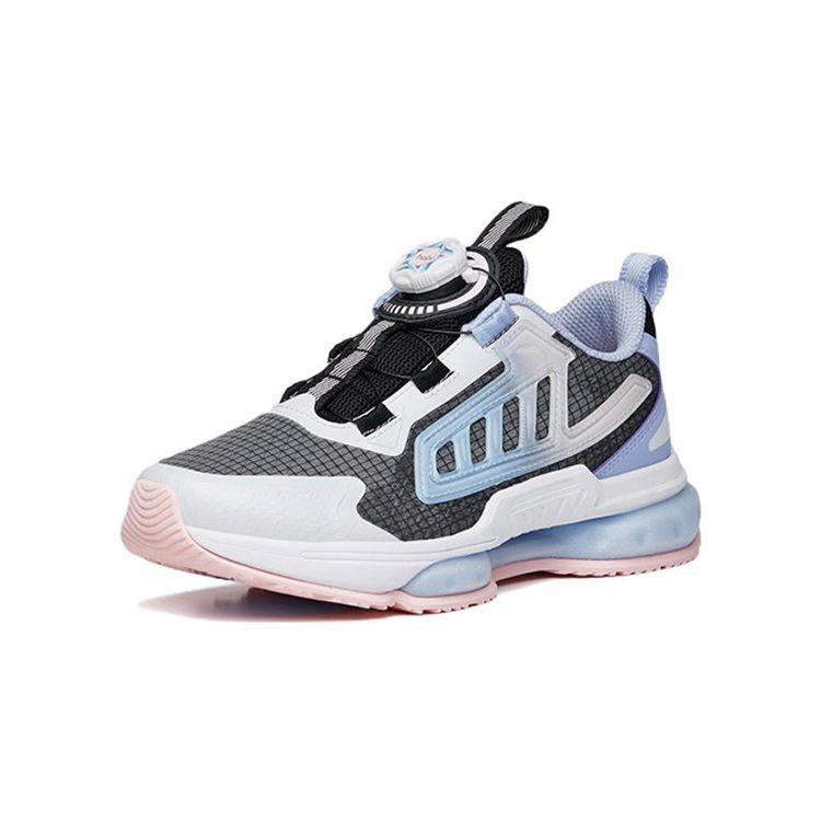 Anta Shock Absorbing Non-Slip Durable Low-Top Kids Running Shoes Kids sneaker White Black Blue 322235503-3