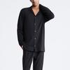 Calvin Klein Black Label Solid Color Suit Collar Long Sleeve Pajama Top Men Tops NM2445-UB1