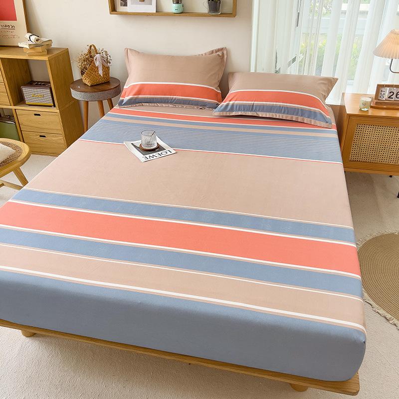 Fitted Sheet Dustproof Mattress Protector Non-slip Sheet Skin-friendly Breathable Dirty Washable Dormitory Fitted Sheet