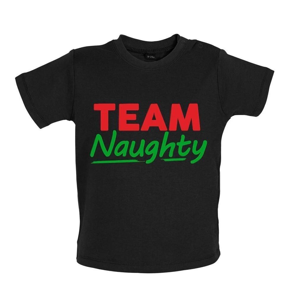 Team Naughty - Baby Kids Boys Girls Unisex T-Shirt / Babygrow - Santa Christmas Festive Nice Funny List 120