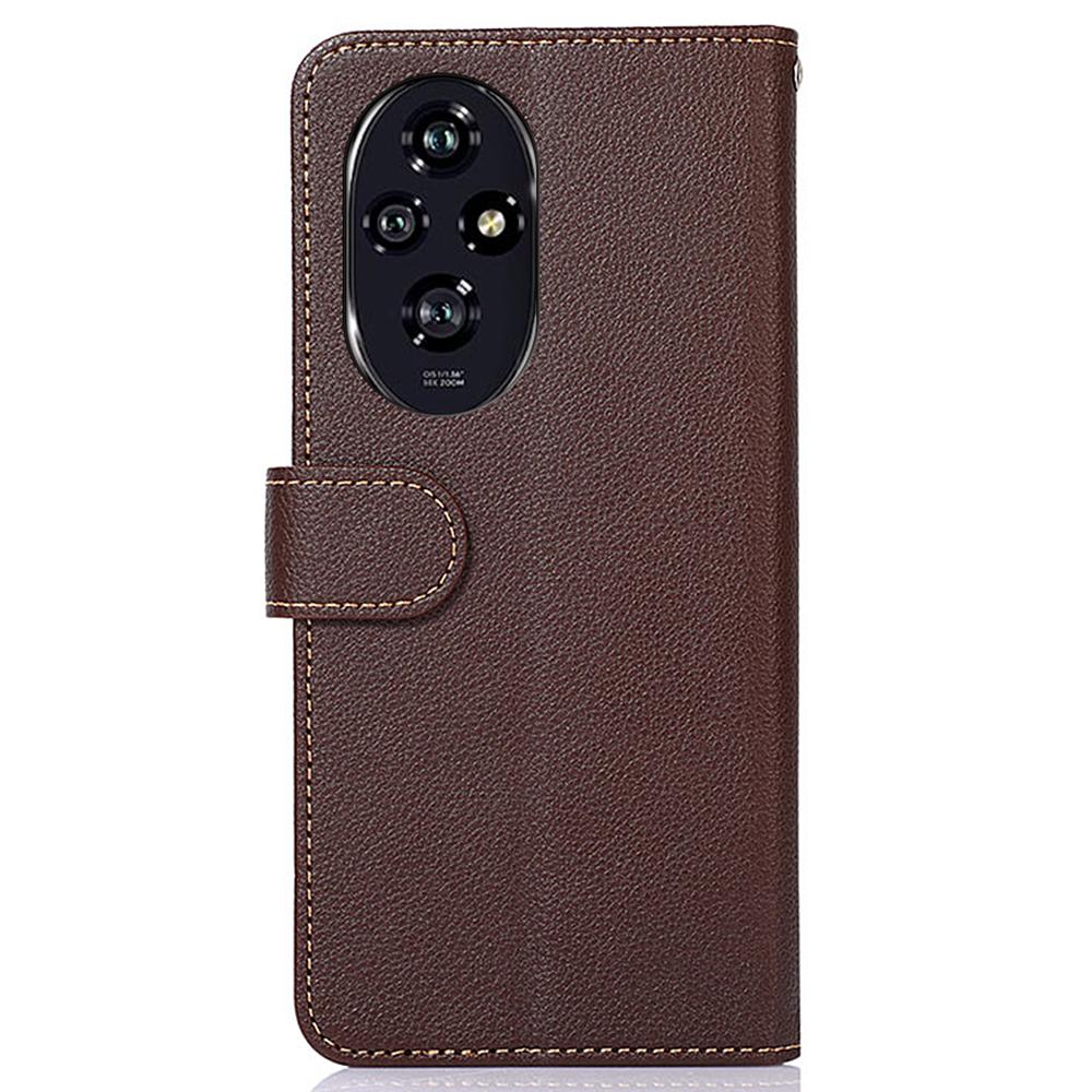 KHAZNEH For Honor 200 Pro 5G Case RFID Blocking Leather Wallet Phone Cover