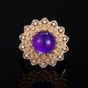 New product recommendation, luxury high-end flower zircon ring for women, exquisite Valentine's Day gift ring.