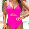 Women's Slimming Tummy Control Crossover Sporty Swimsuit