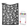 Diy Coloring Blanket for Adults DIY Blanket, Customizable Soft Skin Friendly Throw Creative Projects Decorative Stress Relief Interactive Project