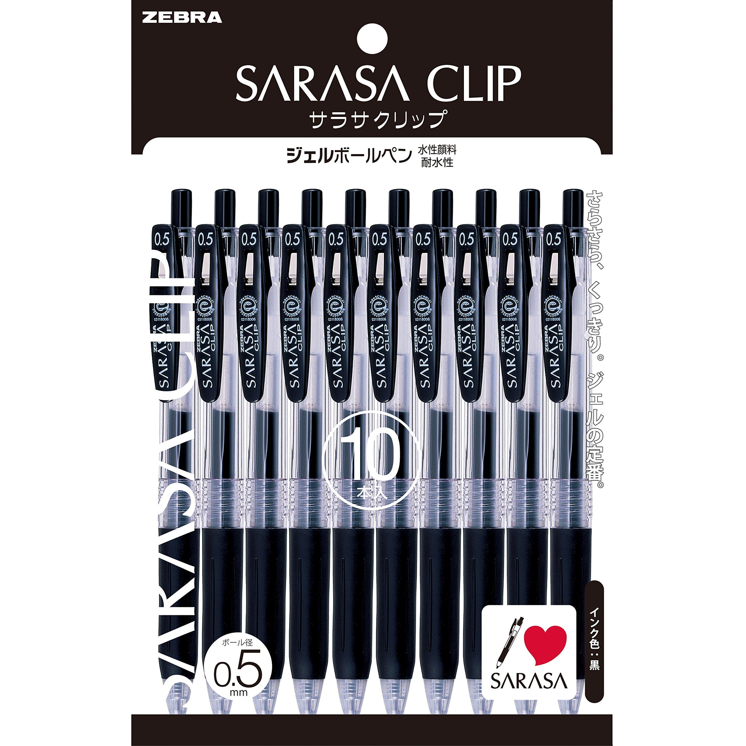 

Zebra Gel Ballpoint Pen Sarasa Clip Black 10 Pieces 0.5 P-JJ15-BK10