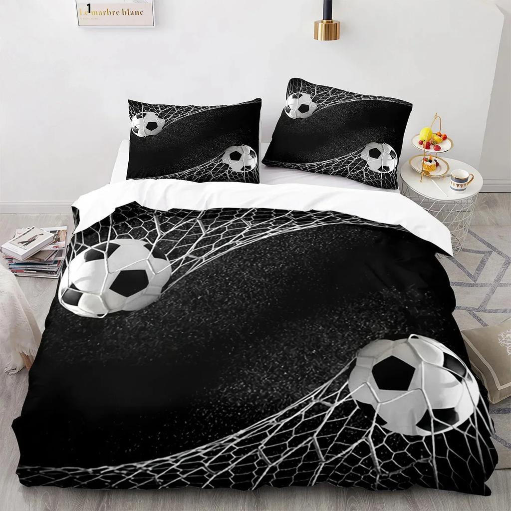 3D Print Soccer Sports Game Comfortable Duvet Quilt Cover Pillowcase Bedding Set Children Bedroom Decoration Home Textile