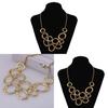 Vintage Alloy Geometric Necklace With Water Wave Chain For Bohemian Fashion Lovers