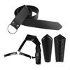 Classic PU Leather Waist Belt Set Mans Halloween Party Mens Medieval Knight Costume Accessory Retro