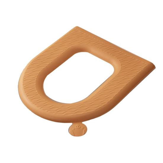 Coussin de Siège de Toilette Surface Douce au Toucher EVA Imperméable Tapis de Toilette Portable Lavable Conception avec Poignée Coussin de Siège de Toilette Hygiénique