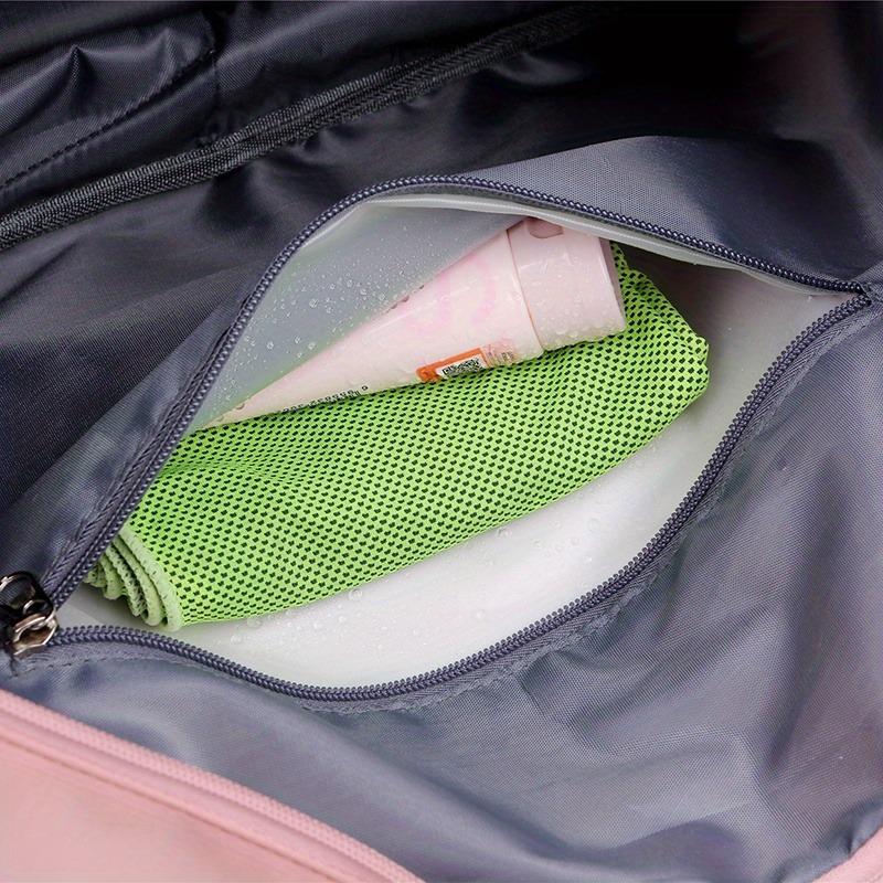 Cestovní taška duffel s velkou kapacitou - Růžová nylonová taška do tělocvičny a na cesty, Lehká cestovní kabelka, Všestranná sportovní taška