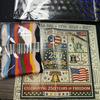 Cotton Embroidery Cloth 250th Anniversary Cross Stitch Kit, Independence Day Theme, Red White Blue Threads American Flag Set, Patriotic USA