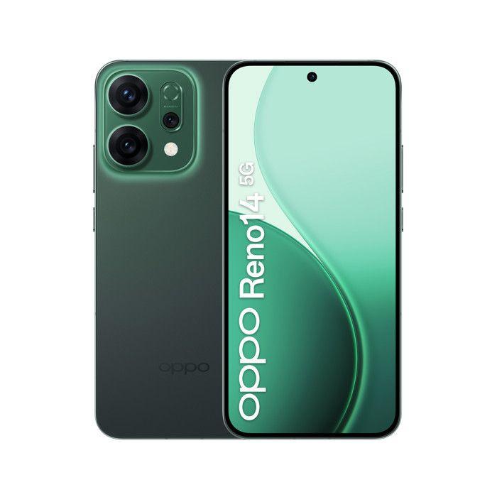 Oppo Reno14 5G Smartphone Android 15, 12GB RAM, 512GB, 50MP Triple Camera, Green