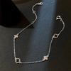 925 Sterling Silver Four-Leaf Clover Openwork Bracelet - Simple, Elegant & Versatile for Women