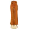 Spring and Autumn Fashion Solid Color Draped High Waist Casual Pants Women Long Pants Wide Leg Pants
