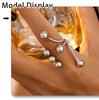 18K Gold-Plated Creative Titanium Steel Ring with Spherical Design