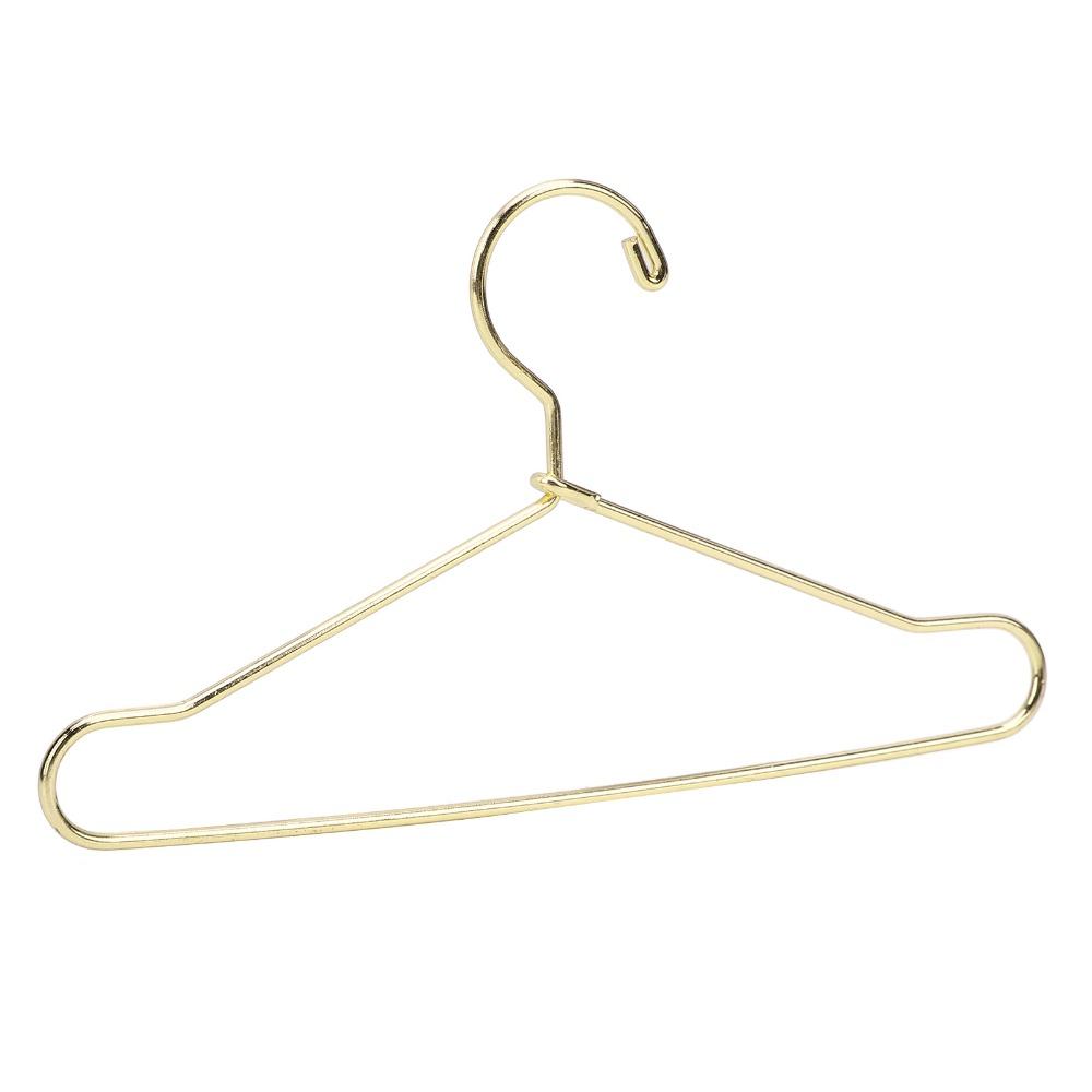 10pcs Rose Gold Doll House Clothes Hanger Stainless Steel Doll Garment Hanger  Playhouse Use