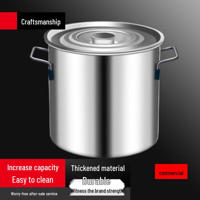 Commercial 304 Stainless Steel Soup Pot with Lid