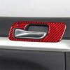 For Acura TSX Red Carbon Fiber Cover Trim 2* Car Driver Side Door Handle 2004-08