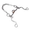 Mors de bride 120 mm à bouche de cheval avec chaîne Acier inoxydable Mors de cheval pour équipement d'entraînement équestre