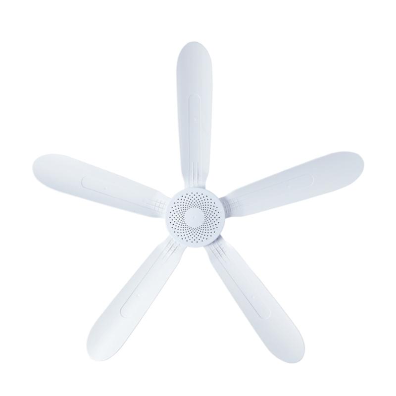 White Ceiling Fan 700mm Diameter Detachable Fan Leaf Convenient Remote Controlled Electric Fan for Bedroom Garden Tent