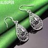Exquisite 925 Sterling Silver Ethnic Filigree Teardrop Earrings - Stylish Evening Jewelry