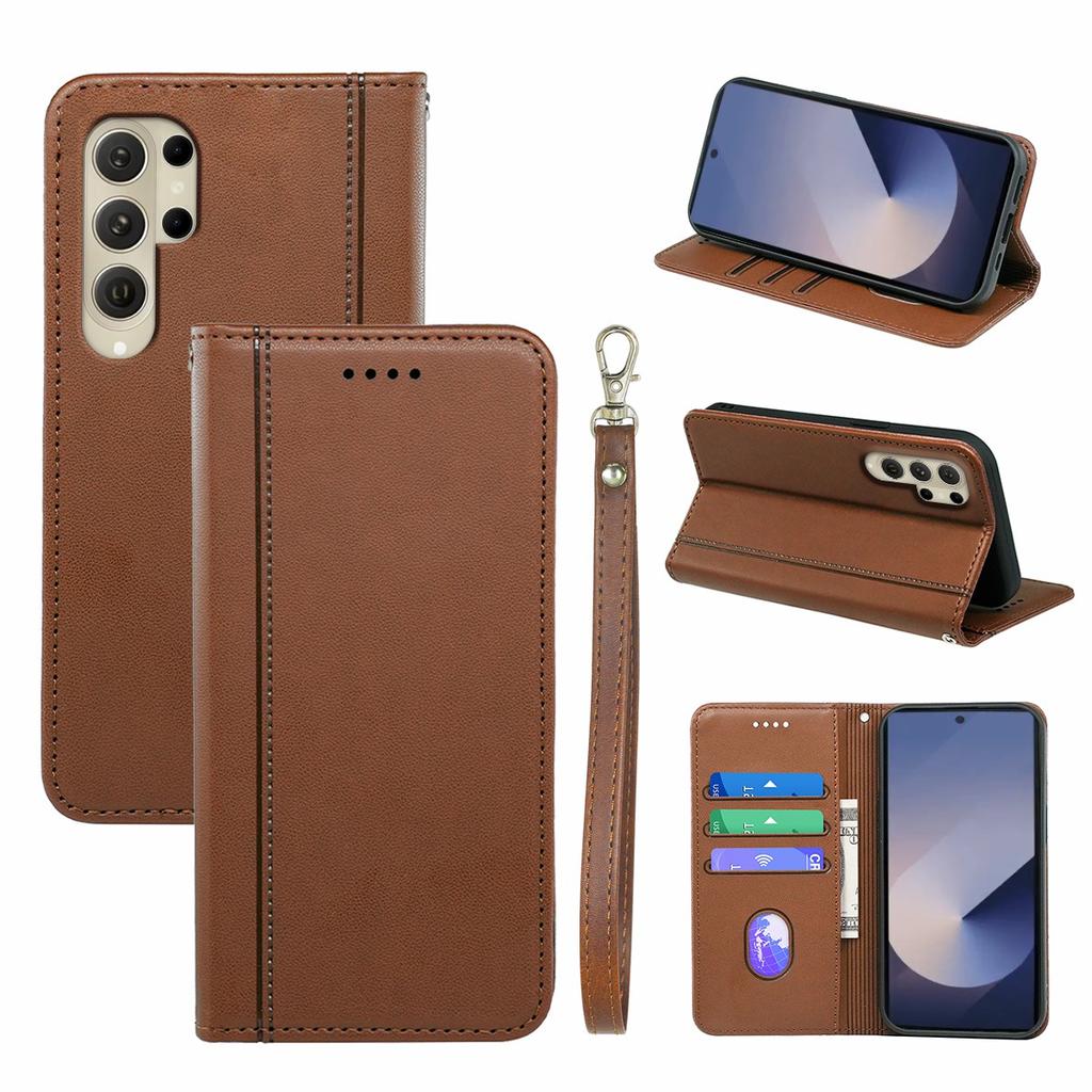 HX01 Für Samsung Galaxy S25 Ultra Brieftasche Hülle Magnetverschluss PU Leder Handyhülle