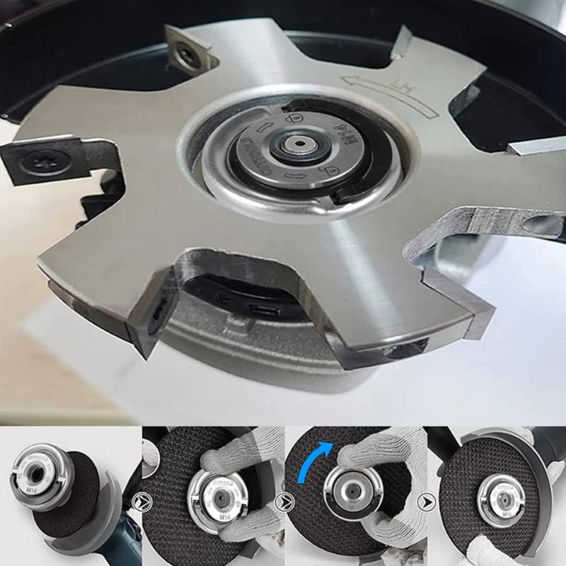 Universal Lightweight M14 Carbon Steel Quick Locking Nut For Angled Grinder Flange Portable Easy Tool Less Installation