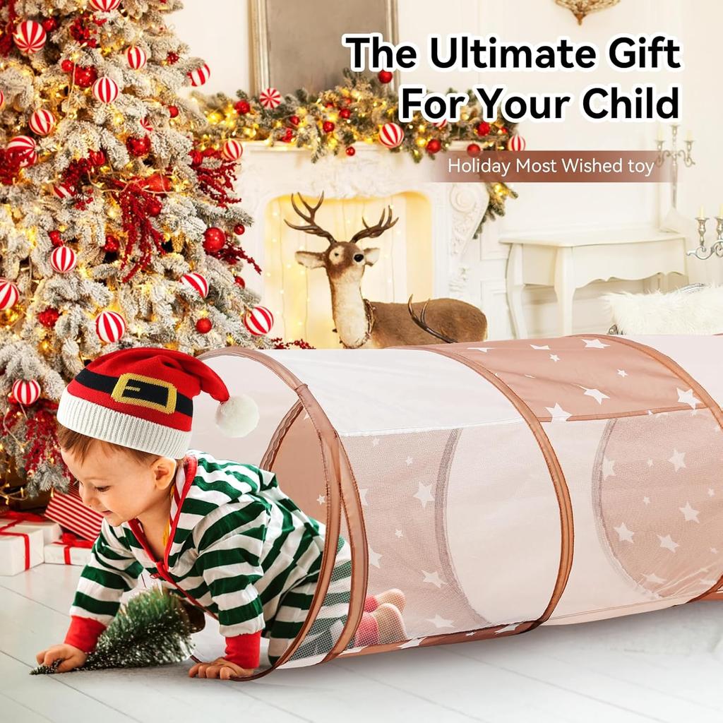 Sumbababy Tunnel Toys for Toddlers: Activity Tunnels for Young Children - Crawl Tunnels for Toddlers and Babies - Pop up Dog Tunnel