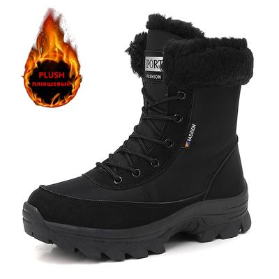 New Warm Plush Women's Snow Boots Fashion Outdoor Women Boots Platform Anti-Slip Hiking Boots Waterproof Winter Warm Ankle Boots