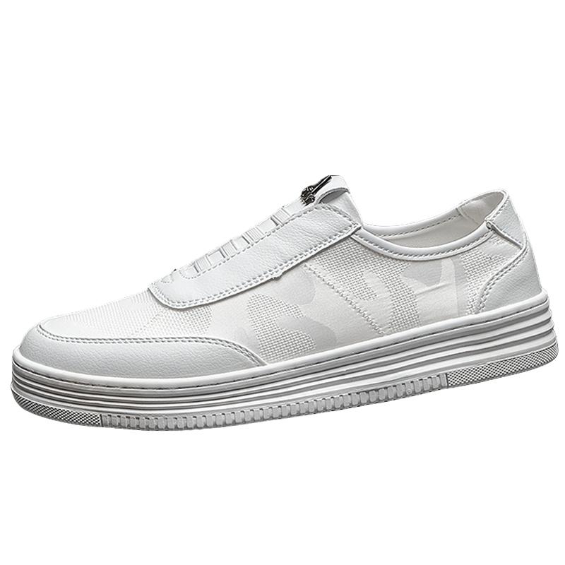 New Men's Leather Loafers High Quality Italian White Casual Shoes Comfort Slip On Lightweight Walking Sneakers Driving Mocassins