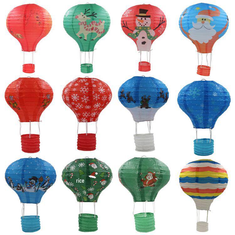 Hand-Folded Rainbow Hot Air Balloon Lantern - Christmas, Birthday, Party, Kindergarten Hanging Decoration