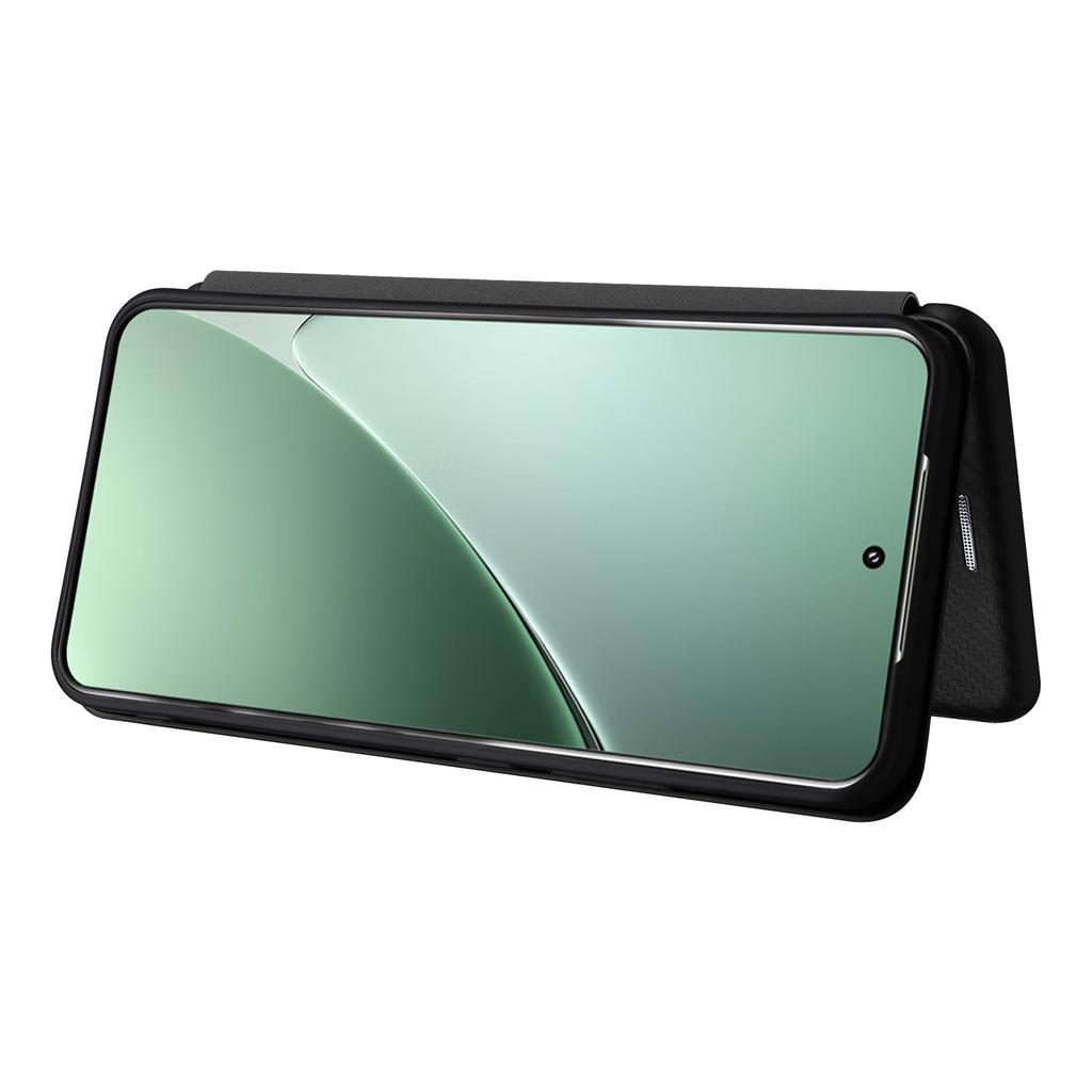 For Xiaomi 15 Pro Case Carbon Fiber Texture Drop-Proof PU Leather Phone Cover