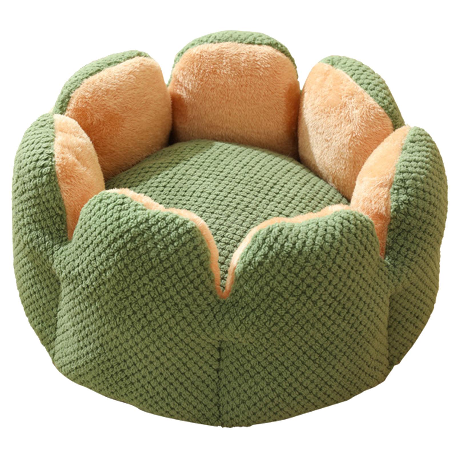 

Cactus Flower Shape Dog Cat Bed Warm Cute Kitten Lounger Cushions Cat House Very Soft Small Dog Bed Washable Cats Beds зелёный