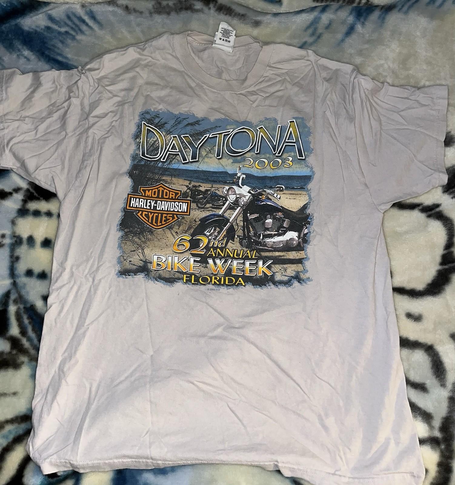 Винтаж 2003 Harley Davidson Daytona Bike Week Флорида Клермонт Фл L