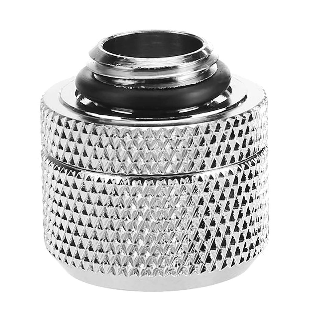 Dracaena To ID OD X Compression Fittings for Soft for Computer Water Cooling Systems OD 6 G1/4" 3/8" 5/8" (10mm 16mm) Tubing, (Soft 5/8" (Silver),